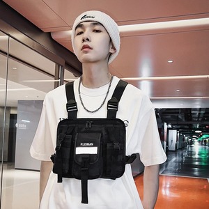 핫 세일 전술 Streetwear 프론트 파우치 조끼 가방 유니섹스 패션 장비 가슴 가방 - Product Image 4