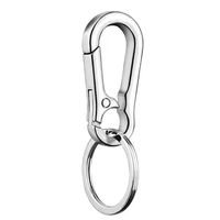 Porte-clés en métal personnalisable en gros porte-clés fendu fermoir mousqueton à ressort pour voitures
