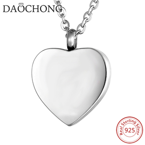 الفضة 925 مجوهرات جنائزية تذكاري الحرق جرة تذكار القلب قلادة الرماد حامل قلادة - Product Image 6