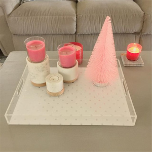 Bán buôn tùy chỉnh vuông óng ánh Acrylic thực phẩm phục vụ Khay cho nhà khách sạn để hiển thị chỉ - Product Image 3