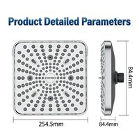 Pommeau de Douche Carré 10 Pouces à 6 Fonctions, Jet Supérieur Durable, Vente Directe Usine pour Usage Domestique