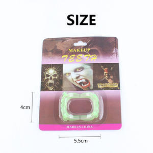Crocs de <span class=keywords><strong>vampire</strong></span> qui brillent dans le noir <span class=keywords><strong>dents</strong></span> artificielles terrifiantes effrayantes pour Halloween pour farce et cosplay - Product Image 5