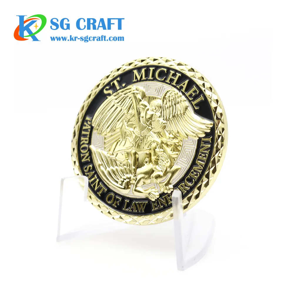 No Minimum Custom Shaped Zinc Alloy Metal Gold Plated Souvenir Soft Enamel Challenge Coin With Logo