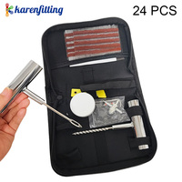 Kit de réparation de pneus tubeless, kit de réparation d'urgence pour pneus, 24 pièces, 46 pièces, 62 pièces, outils de réparation automobile pour l'entretien à long terme des véhicules