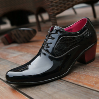 Chaussures En Cuir Verni Hommes Chaussures Hommes Mariage Talons Hauts De Luxe Pour