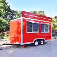Pizza carrée entièrement équipée Foodtrucks restaurant van food truck remorque avec cuisine complète