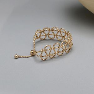 Xinfly Wholesale Luxury Fashion Design Pure 18K Gold AU750 Genuine Jewelry <b>Adjustable</b> <b>Rings</b> - Product Image 4