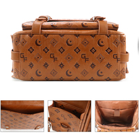 Mochila de viaje de gran capacidad, mochila informal de piel sintética para portátil, mochila escolar de moda para exteriores, para hombres y mujeres
