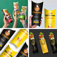 Boîte d'emballage personnalisée pour burrito, shawarma et kebab, écologique, jetable, pour vente en gros et à emporter