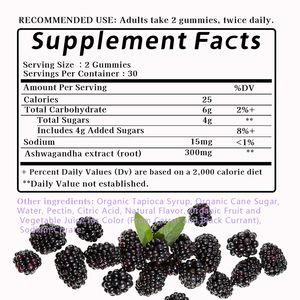 Gomitas de Ashwagandha de Alta Potencia para Apoyar la Relajación y Promover el Control del Estrés, Suplemento Herbal Natural - Product Image 4
