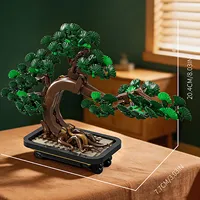 Meiji 13126 Nouveau modèle créatif MOC, décoration de bureau, plante en pot, briques à assembler, cadeau, 520 pièces, ensembles de blocs de construction