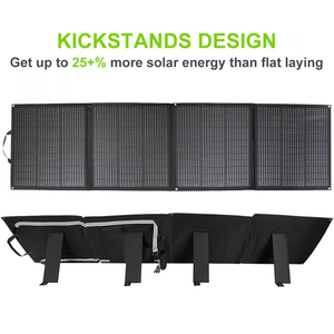 200W Foldable <b>Solar</b> Panel <b>Charger</b>, High Efficiency, IP67 Waterproof, MC4 Cable Included, for <b>12V</b> <b>Battery</b> Power Station RV Camp - Product Image 2