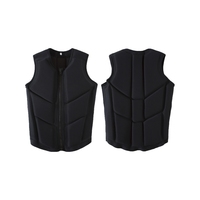 Gilet de sauvetage OEM en mousse PVC et néoprène gilets de sauvetage gilet flottant léger pour cerf-volant gilet d'aide à la flottabilité gilet de sauvetage noir