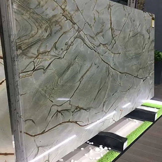 Luxe Natuurlijke Marmeren Stenen Werkbladen Tafelbladen Koninklijke Jade Luxe Onyx Platen
