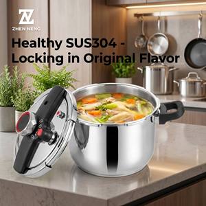 Casserole à pression en acier inoxydable ZHEN NENG 304, 6L 8L, casseroles en acier inoxydable efficaces pour la cuisine, qualité durable, pot de cuisson domestique - Product Image 1