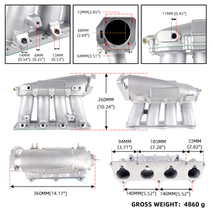 Collecteur d'admission de moteur de rue série Ultra pour collecteur d'admission de moteur Honda série K K20 K24 - Product Image 6
