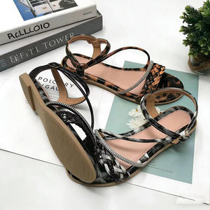 <span class=keywords><strong>Sandalias</strong></span> planas de leopardo de talla grande para mujer, calzado de moda al por mayor 2026 - Product Image 6