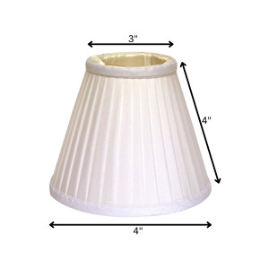 Set di 6 luci bianche 4 \ "lampadario a pieghe inclinate paralumi in seta eleganti cover e sfumature - Product Image 5