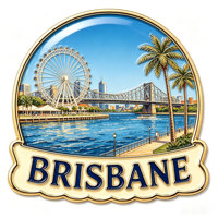 Aimant de réfrigérateur en métal émaillé dur, design personnalisé, vente en gros du fabricant, souvenir touristique de ville australienne