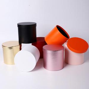 Scatola Rotonda per Fiori Fatta a Mano, Ecologica, in Cartone, Colore Macaron, per Confezioni di Candele e Fiori - Product Image 1
