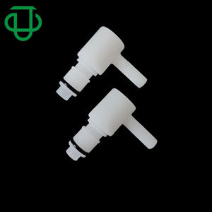 JU Collection POM Plastic 90-Degree Elbow <b>Quick</b> Connect With Valve For Rubber Hose 6.4-10mm - Product Image 1