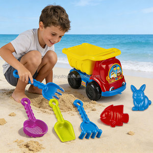 ชุดของเล่นรถพลาสติกสำหรับเด็กขายส่ง ชุดของเล่นชายหาด อุปกรณ์ขุด<span class=keywords><strong>ทราย</strong></span>กลางแจ้ง <span class=keywords><strong>พลั่ว</strong></span>และถังขุดทรายสำหรับเด็ก - Product Image 1