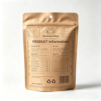 Sacs Doypack Personnalisés en Papier Kraft BOPP Imprimés Numériquement, Résistants à l'Humidité, pour Aliments pour Animaux de Compagnie, avec Fermeture Zip Refermable – Vente en Gros