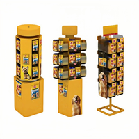 Présentoir ondulé pour chien de nourriture pour animaux de compagnie mangeant des supports d'affichage en papier carton