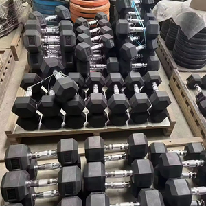 Haltères hexagonaux en fonte recouverts de caoutchouc, en stock en Espagne, pour la musculation à domicile, équipement d'exercice de musculation avec poids libres - Product Image 6