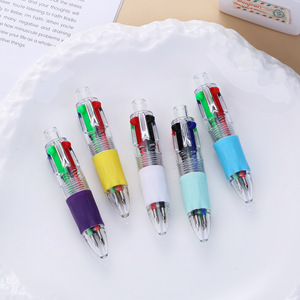 Simpatica Mini Penna a Sfera Retrattile a 4 Colori 0,7 mm con Pulsante, per Studenti e Diari (Penne con Punta in Vetro, Confezione Bulk) - Product Image 3