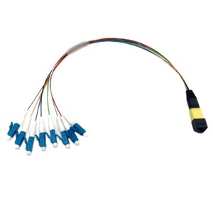 Kexint <span class=keywords><strong>MPO</strong></span> vá dây tùy chỉnh <span class=keywords><strong>8</strong></span> sợi 0.9mm <span class=keywords><strong>MPO</strong></span> APC (nam) <span class=keywords><strong>8</strong></span> <span class=keywords><strong>LC</strong></span> UPC SM g657a2 0.3m LSZH - Product Image 3