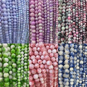 Perline di giada persiana rotonde lisce in più colori 6mm/8mm/10mm/12mm per la creazione di gioielli - Product Image 3