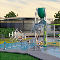 Parcs publics intérieurs et extérieurs pour les enfants jouer à l'eau avec des caractéristiques de l'eau splash gratuit Spa avec cascades