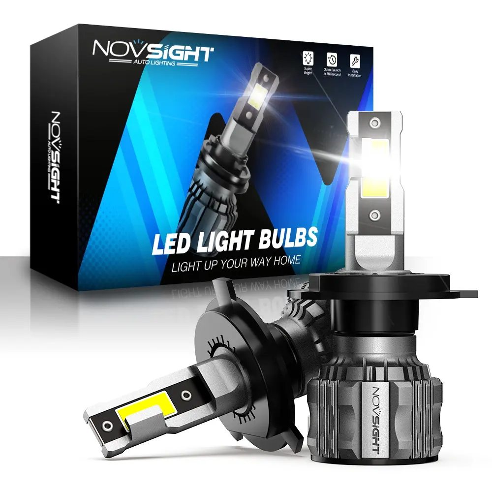 Лампа для мотоцикла Novsight, светодиодная фара 9005 автомобиля, 72 Вт, 9006 HB3 HB4 H1H4 H7 H11 h7 led