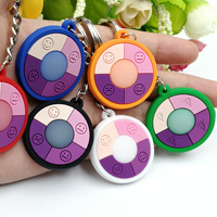 Porte-clés en PVC directement de l'usine avec décoloration expressif UV, pendentif photosensible pour la production de vente au détail et en gros