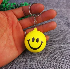 Móc Khóa Mặt Smily PU Bóng Đá Bóng Rổ Bóng Chày Trò Chơi Thể Thao Keychain Quà Tặng Sinh Viên Nụ Cười Mặt Keychain Quà Tặng