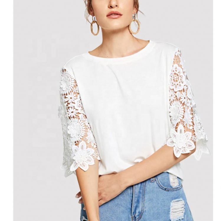 blusas de guipur