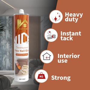 Échantillons Gratuits – <span class=keywords><strong>Colle</strong></span> Sans Clou pour Garnitures, Rails de Chaise, Plinthes, Revêtements Muraux WPC, Revêtements de Sol Vinyle – <span class=keywords><strong>Colle</strong></span> Adhésive Sans Clou OEM - Product Image 6