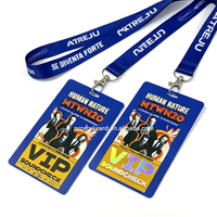 Tarjetas de PVC Plástico Impermeables de Alta Calidad con Impresión CMYK Personalizada y Cordones para Identificaciones de Eventos y Tarjetas de Visita