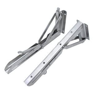 Hardware 90 Degree <strong>Wall</strong> <strong>Mounted</strong> Triangle Corner Bracket Stainless Steel <strong>Table</strong> <strong>Folding</strong> Storage Self Connectors Shelf Supports - Product Image 3