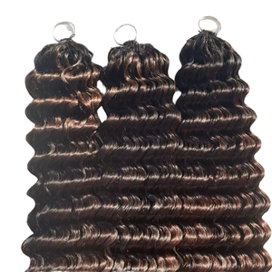 <span class=keywords><strong>Cheveux</strong></span> en vrac pré-divisés <span class=keywords><strong>pour</strong></span> le tressage, <span class=keywords><strong>cheveux</strong></span> humains à ondulation profonde, extensions de <span class=keywords><strong>cheveux</strong></span> au crochet sans nœuds, tresses 60 grammes/lot, tresses bohèmes invisibles - Product Image 1