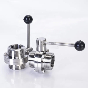 304 316 thép không gỉ cấp thực phẩm vệ sinh DN80 6 inch bên ngoài malethread Van bướm - Product Image 3