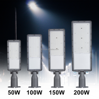 Lampadaire LED étanche IP66 haute luminosité SMD3030 aluminium moulé sous pression 50W 100W 150W 200W éclairage routier extérieur lampe LED