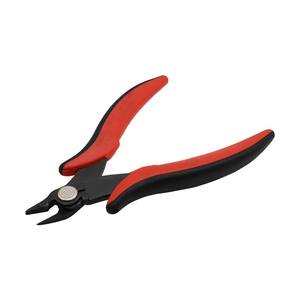 Coupe-fil en acier et cuivre de qualité industrielle et bricolage Pince de sécurité coudée 106-01 Outil à main à coupe affleurante avec petite lame et long nez - Product Image 2