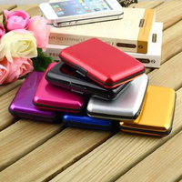 Estuche de Aluminio para Tarjetas, Color Metálico, Impermeable, para Tarjetas de Crédito, de Identificación, Multifuncional