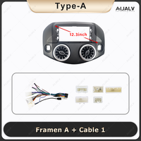 Aijia 12.3 ''pour 2006-2012 Toyota RAV4 Autoradio Android MP5 Cadre de boîtier 2 Din Unité principale Fascia Stereo Dash Cover Panel