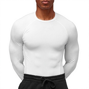 Men's <b>Long</b> <b>Sleeve</b> Quick <b>Compression</b> T-<b>Shirt</b> Rush Guard for Running Gym Workout Sportswear Training Wear - Product Image 1