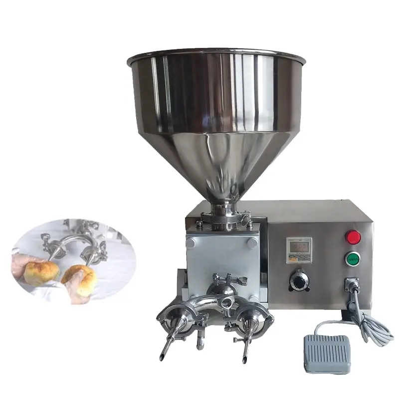 Stainless Steel Puff Filling Machine Automatic Donut Bread Cake Jam Cheese Cream Filling Injection Machine For Puff Churros