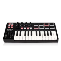 KOKKO KB-25 Piano Digital Electrónico Portátil con Batería, Mini Teclado USB MIDI, Controlador MIDI