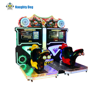Chất Lượng Cao 2 Người Chơi Xe Máy Đua Arcade Trò Chơi Máy Trẻ Em Trong Năm 6 + 1 Năm Nhựa Bằng Gỗ Mô Phỏng Đồng Xu Pusher 220V - Product Image 3